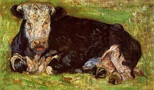 Винсент Виллем Ван Гог ранние картины. Коровы на лугу  1883г ван-гог.рф